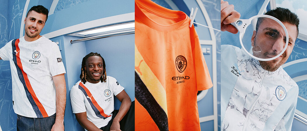マンチェスターシティ　選手支給品　Pre-Match Shirt Lオレンジ マンチェスターシティ 選手支給品 Pre-Match Shirt M オレンジ